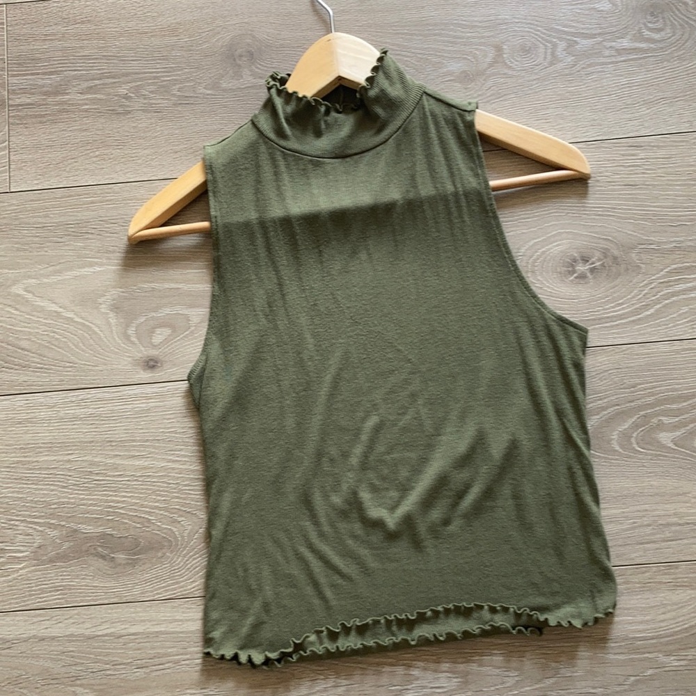 Olive Green Guess tank top size small cotton